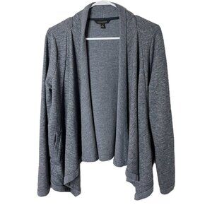 Banana Republic Women Cardigan Sweater M Spacedye Open Front Knit Drapey Jacket